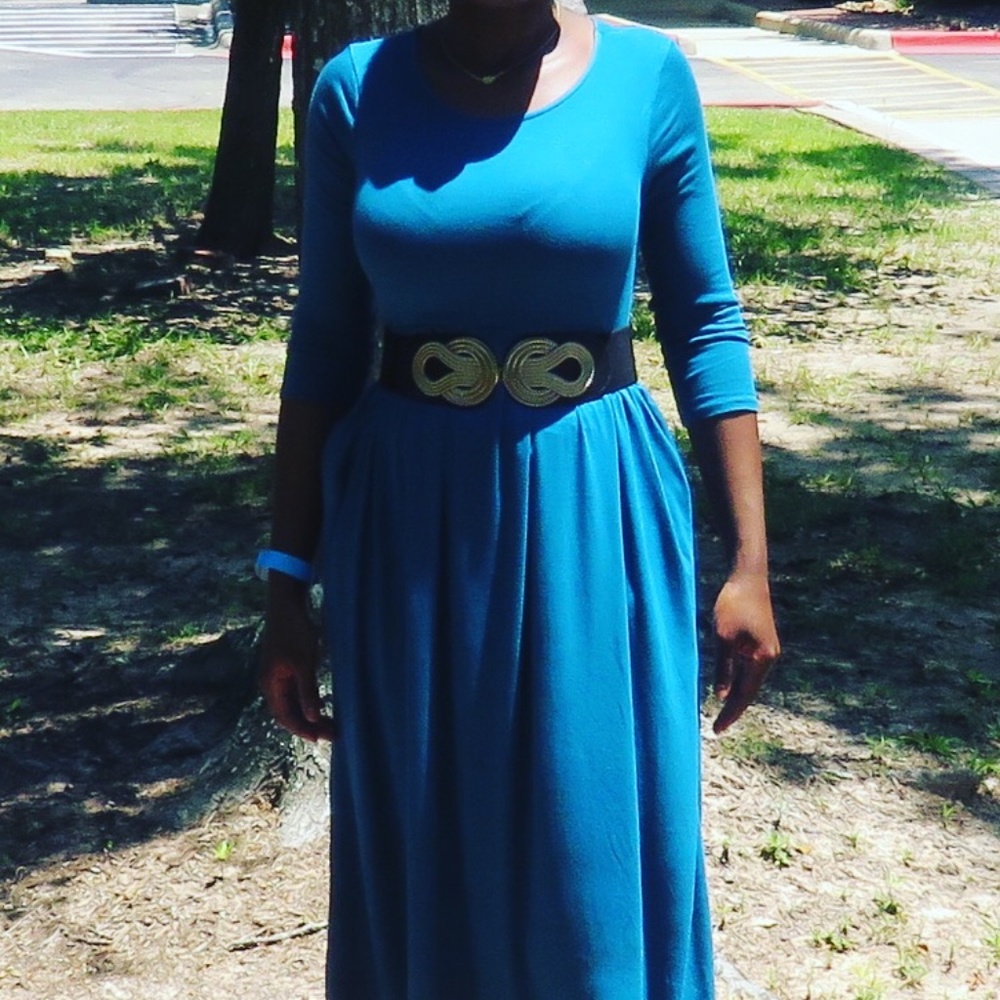 BRAND NEW Zenana Outfitters 3/4sleeves midi dress